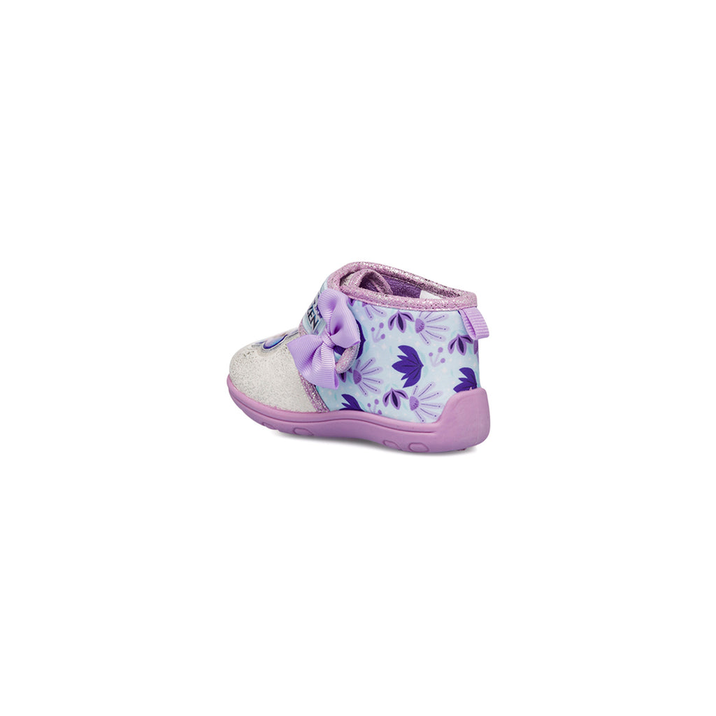 Pantofole da bambina lilla con glitter e stemma Frozen