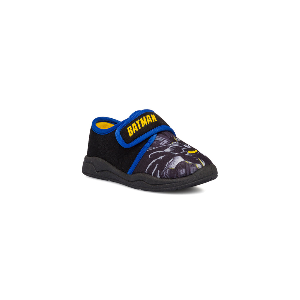 Pantofole da bambino nere e blu con logo Batman