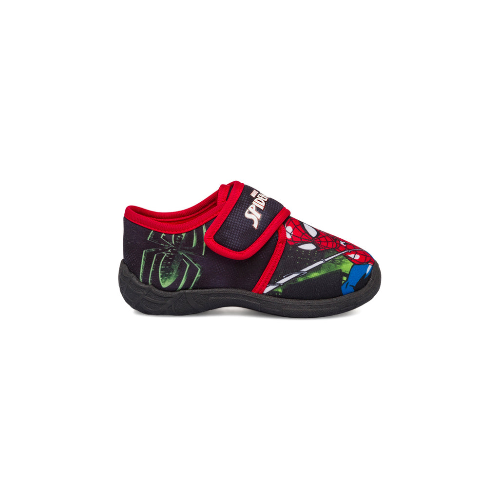 Pantofole da bambino nere con dettagli rossi Spiderman