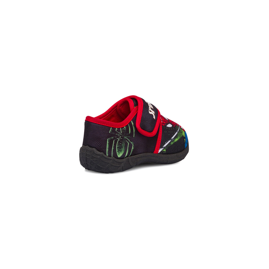 Pantofole da bambino nere con dettagli rossi Spiderman