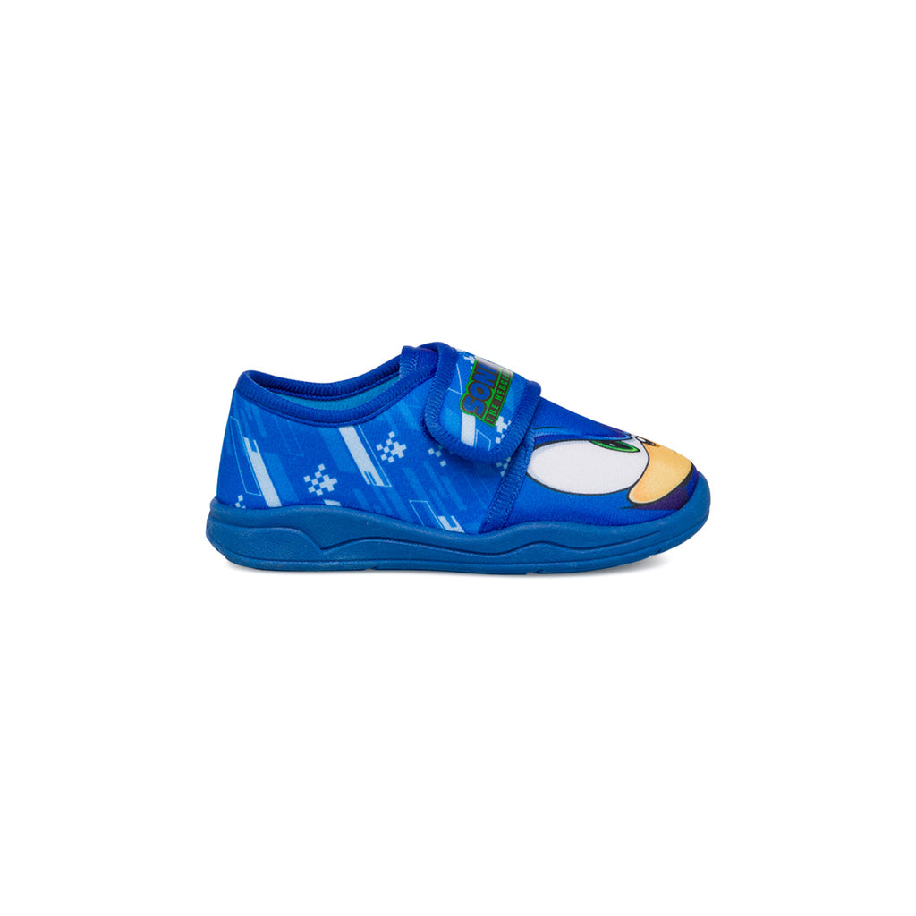 Pantofole da bambino blu con logo Sonic