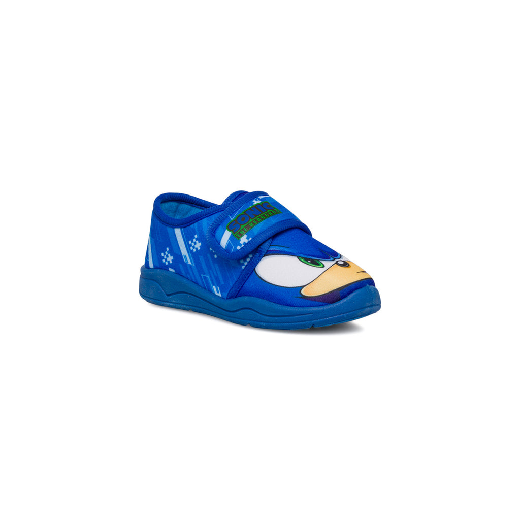 Pantofole da bambino blu con logo Sonic