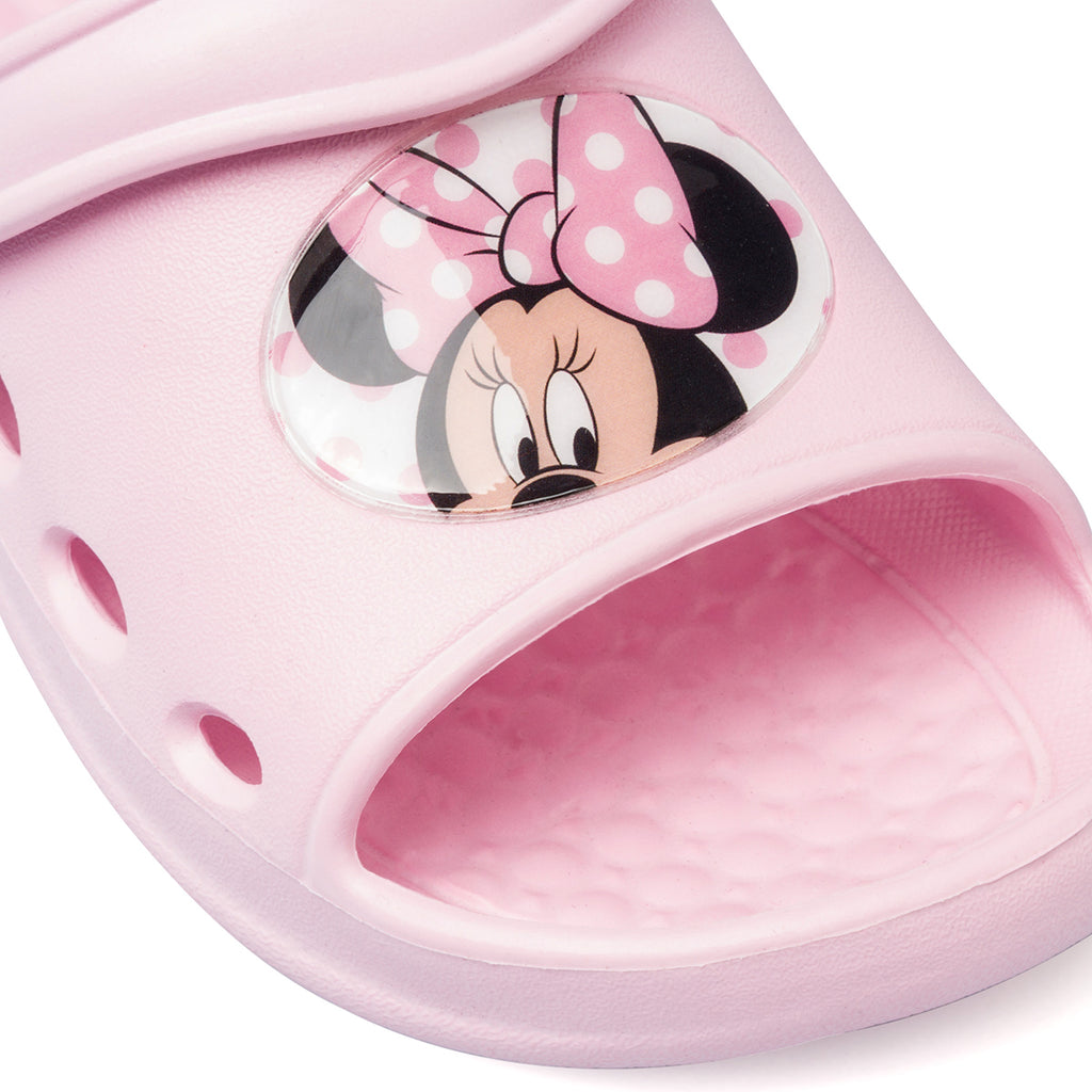 Sabot Bambina rosa con stampa e Cinturino Minnie