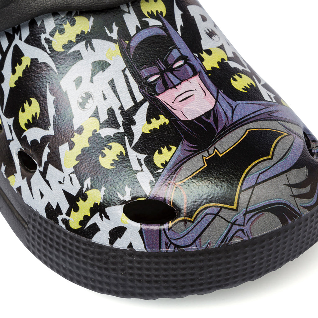 Ciabatte da bambino nere con dettagli gialli e grigi Batman