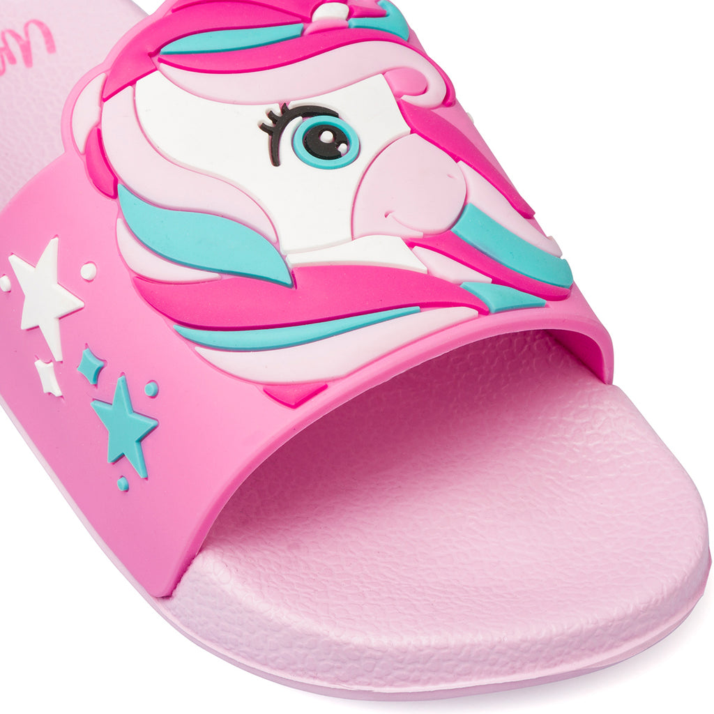 Ciabatte Bambina Rosa con stampa colorato Unicorno