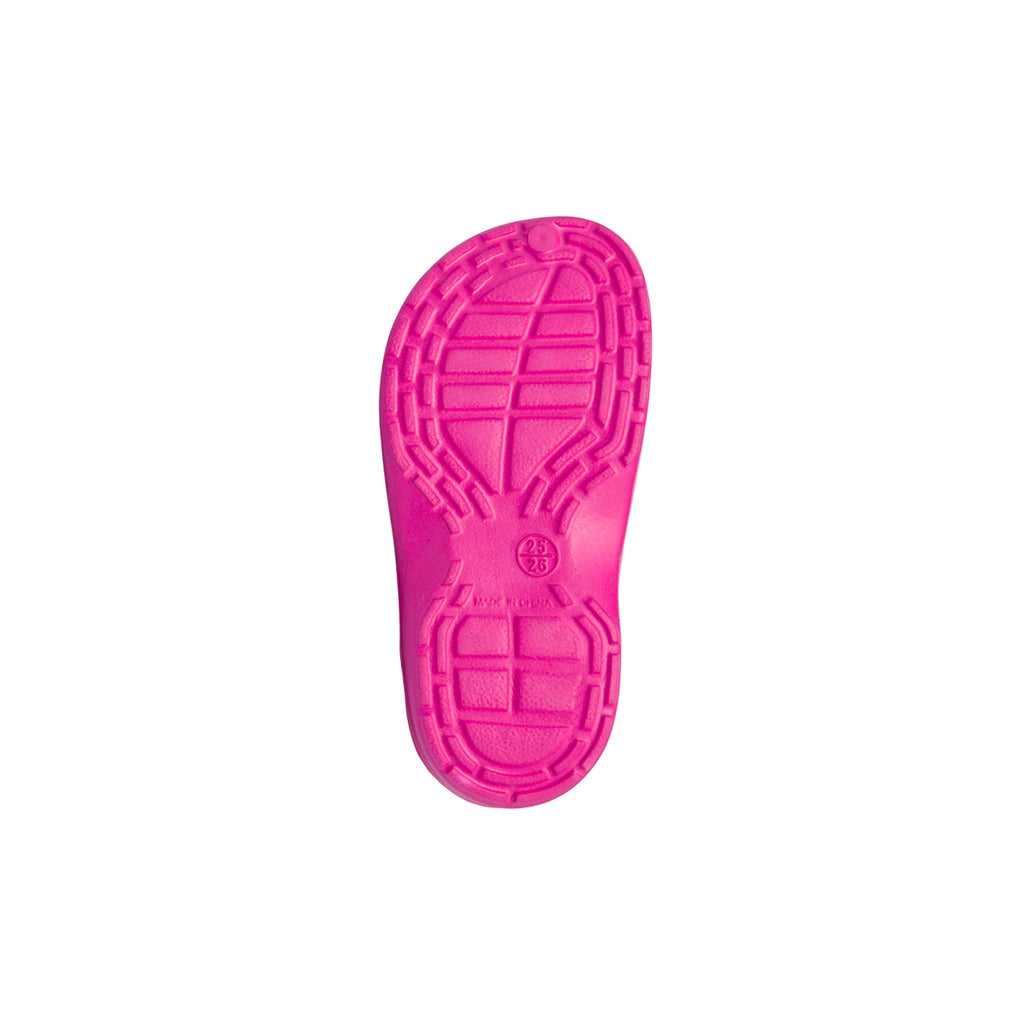 Sabot da bambina fucsia con patch Unicorno