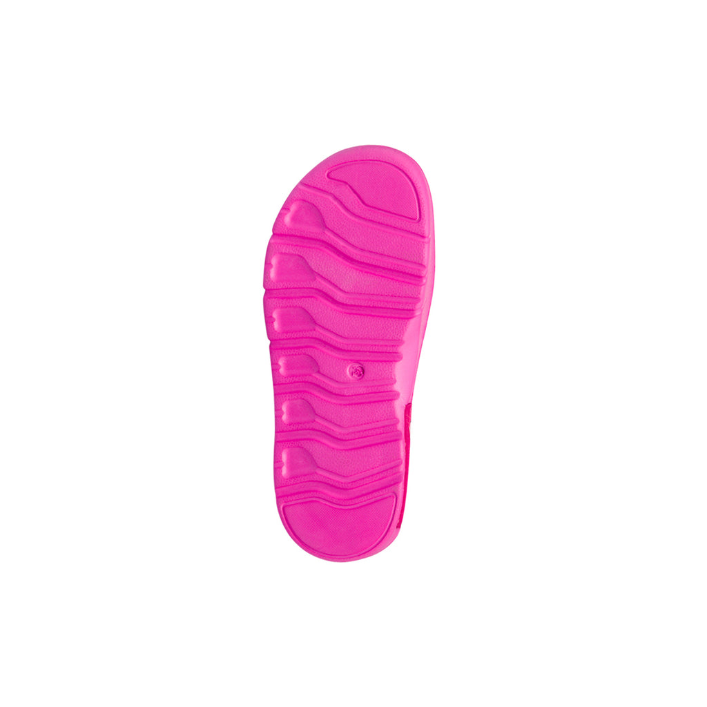 Sandali da bambina in gomma fucsia con stampe Barbie