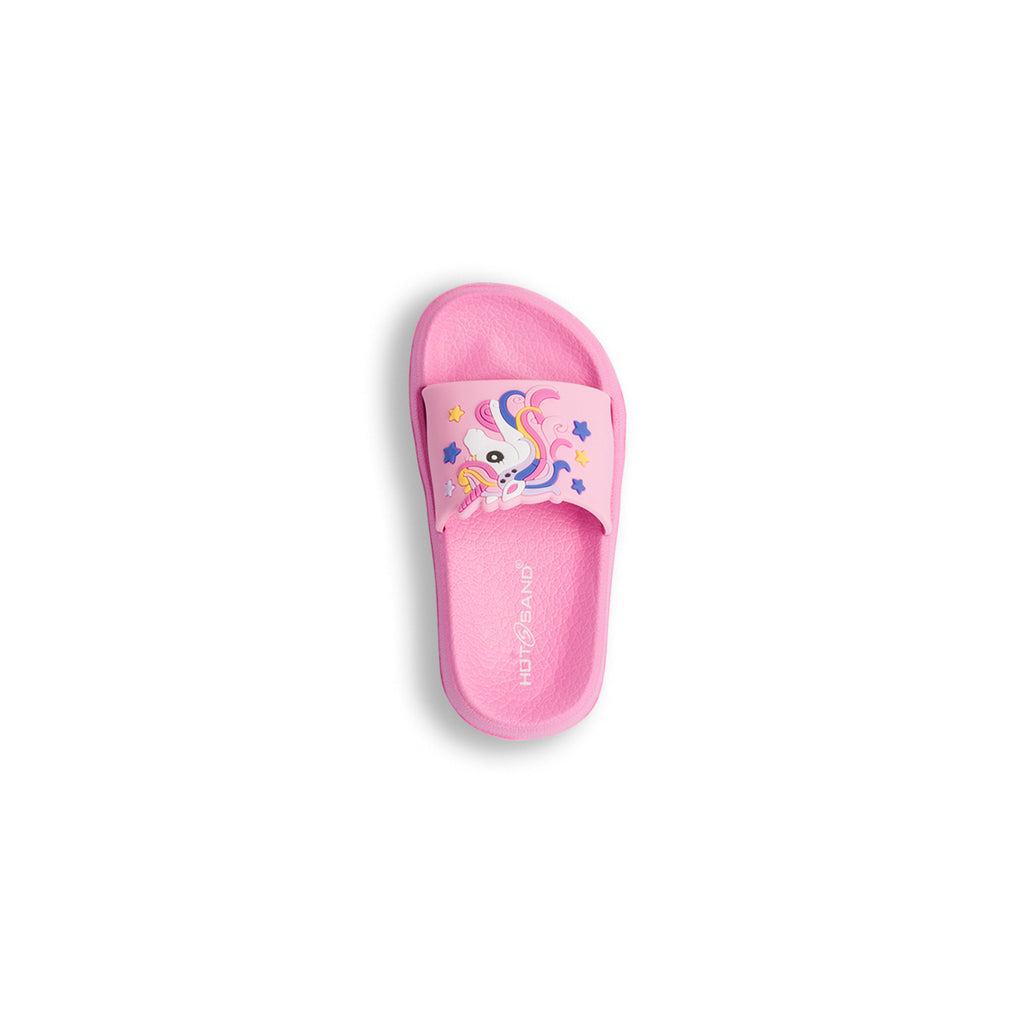 Ciabatte da bambina rosa con unicorno Hot Sand