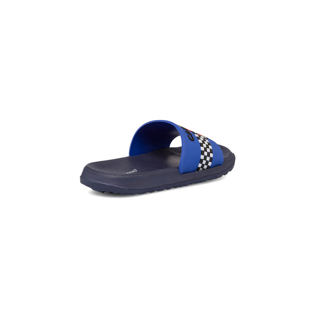 Ciabatte da bambino blu con logo auto Hot Sand