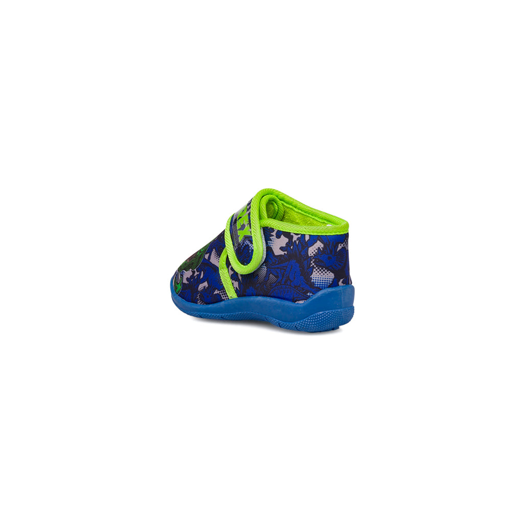 Pantofole blu da bambino Dinosauri con stampe