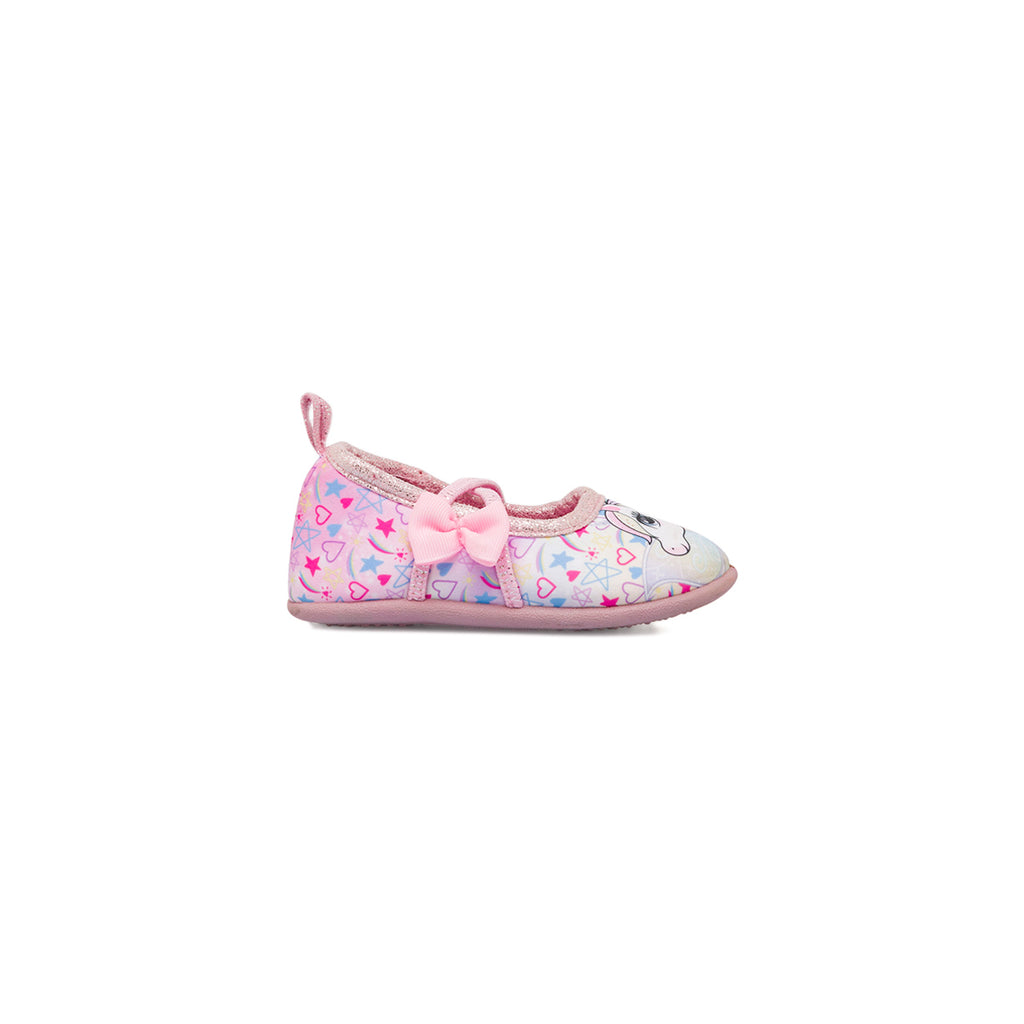 Ballerine da bambina primi passi rosa con grafica Unicorno