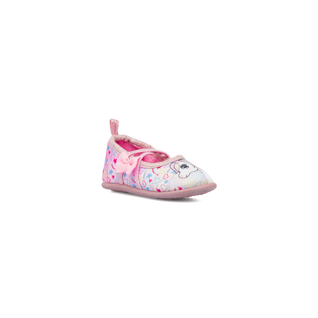 Ballerine da bambina primi passi rosa con grafica Unicorno