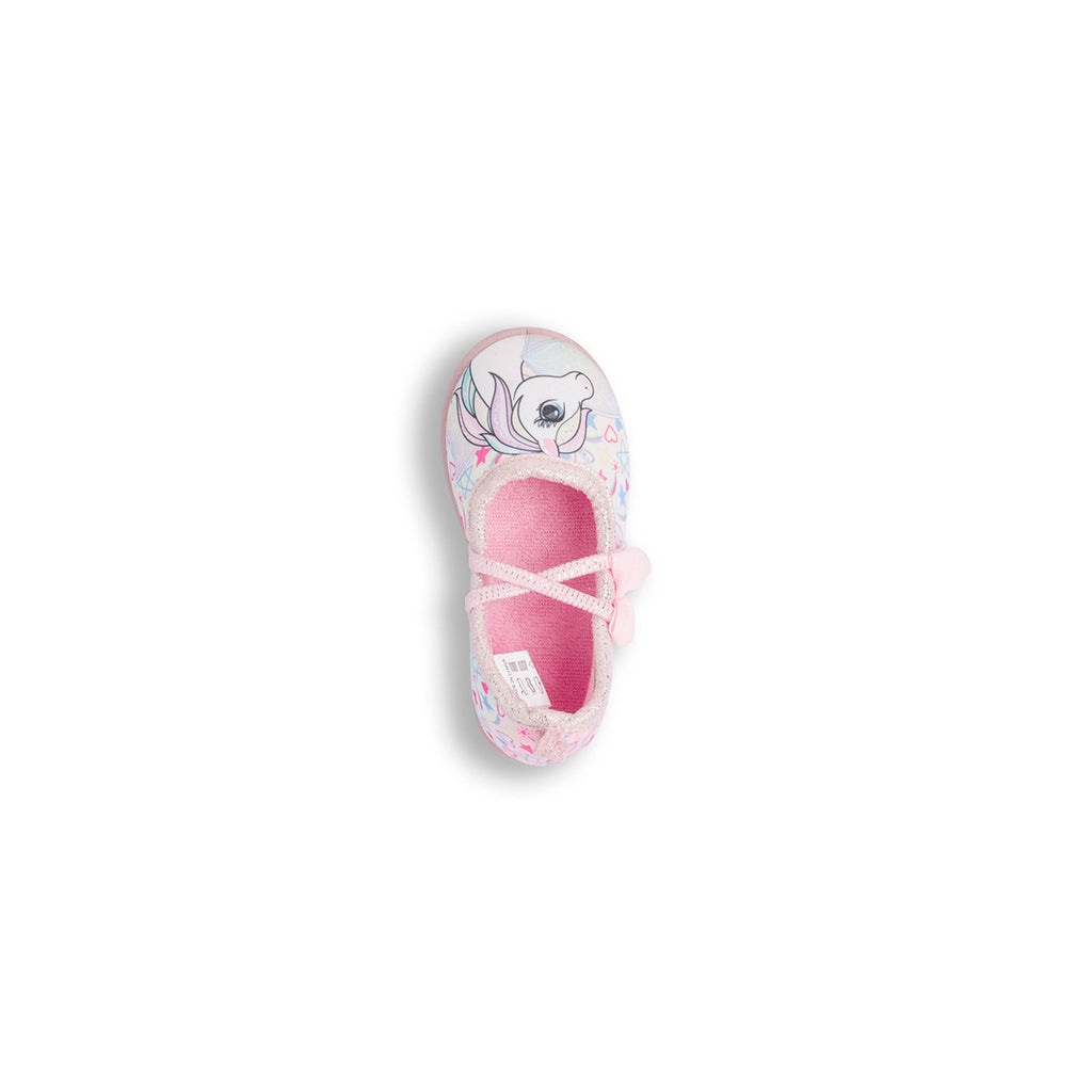 Ballerine da bambina primi passi rosa con grafica Unicorno