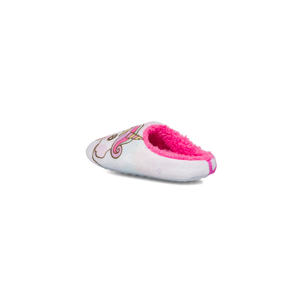 Pantofole da bambina rosa con stampe Unicorno
