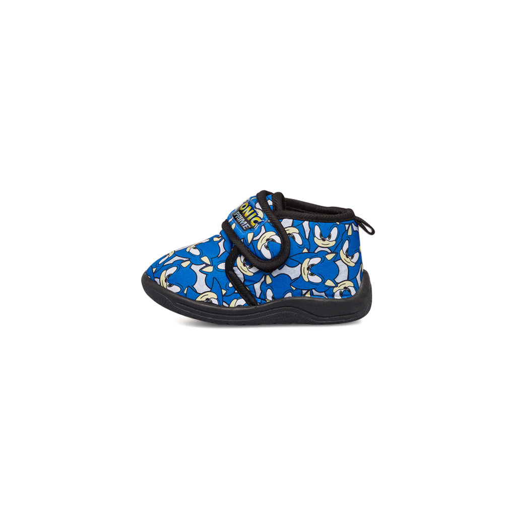 Pantofole da bambino blu con stampe Sonic