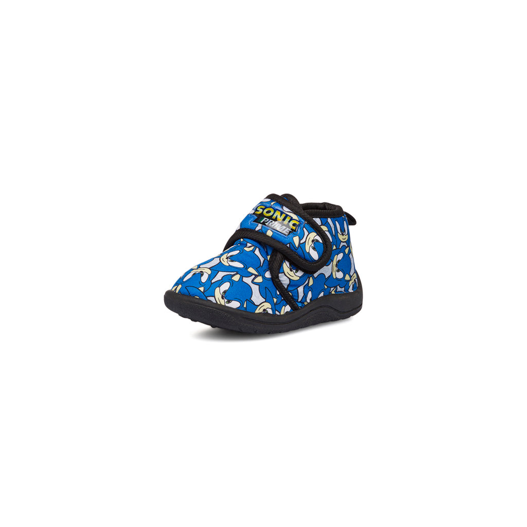 Pantofole da bambino blu con stampe Sonic