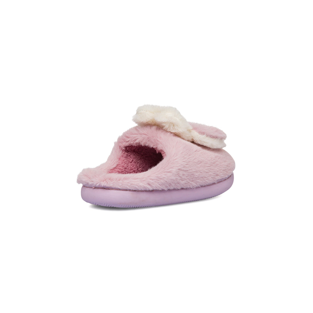 Ciabatte con fiocco lilla da bambina Feetty
