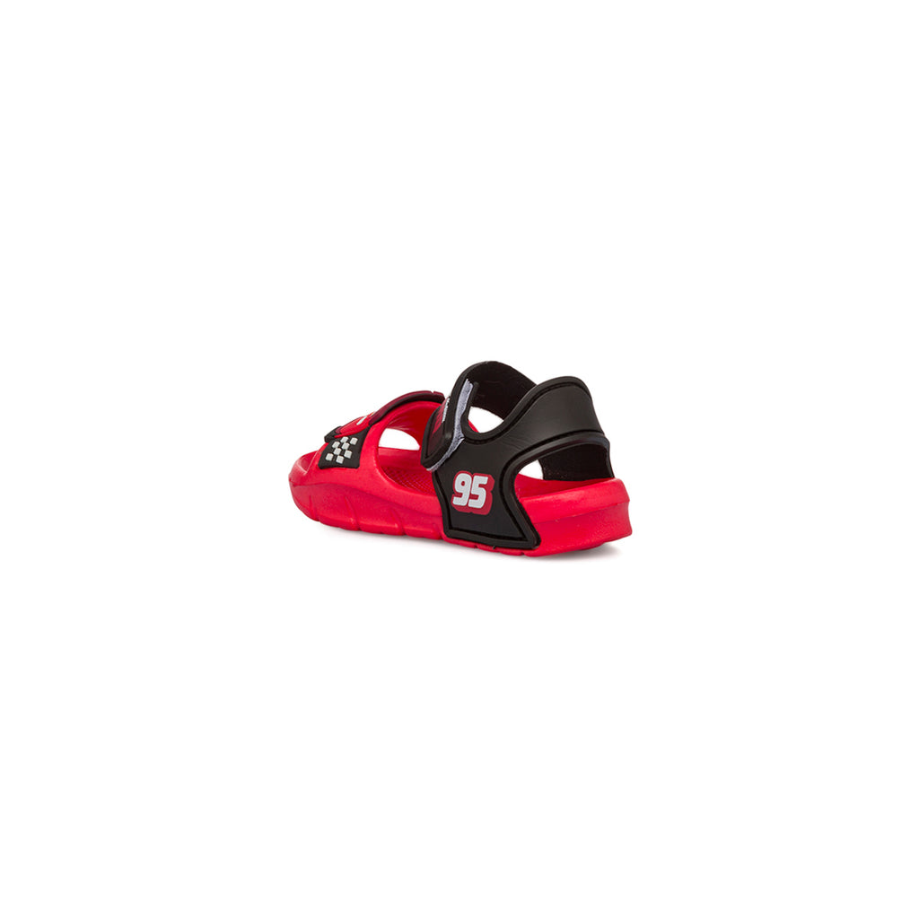 Sandali in gomma rossi da Bambino Cars con Saetta McQueen