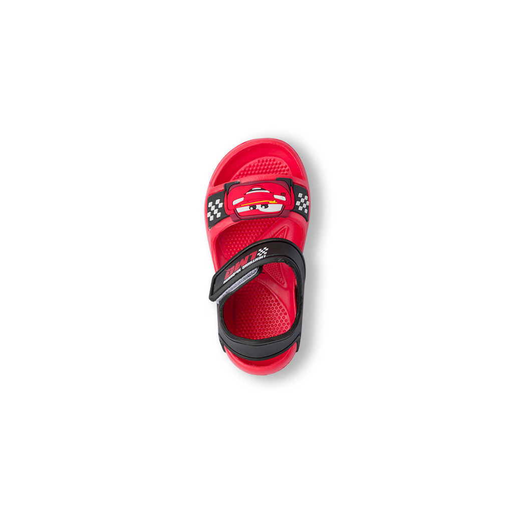 Sandali in gomma rossi da Bambino Cars con Saetta McQueen