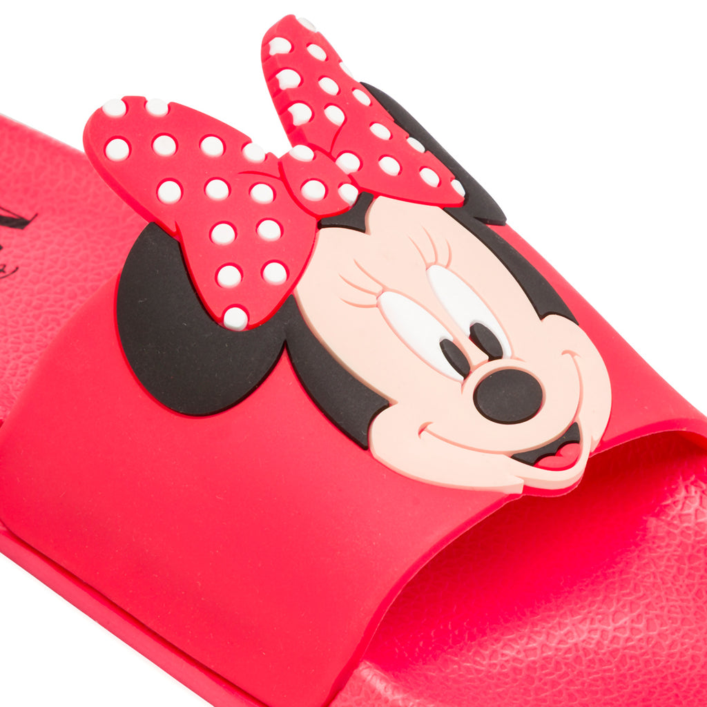 Ciabatte rosse da Bambina con singola fascia e stampa Minnie