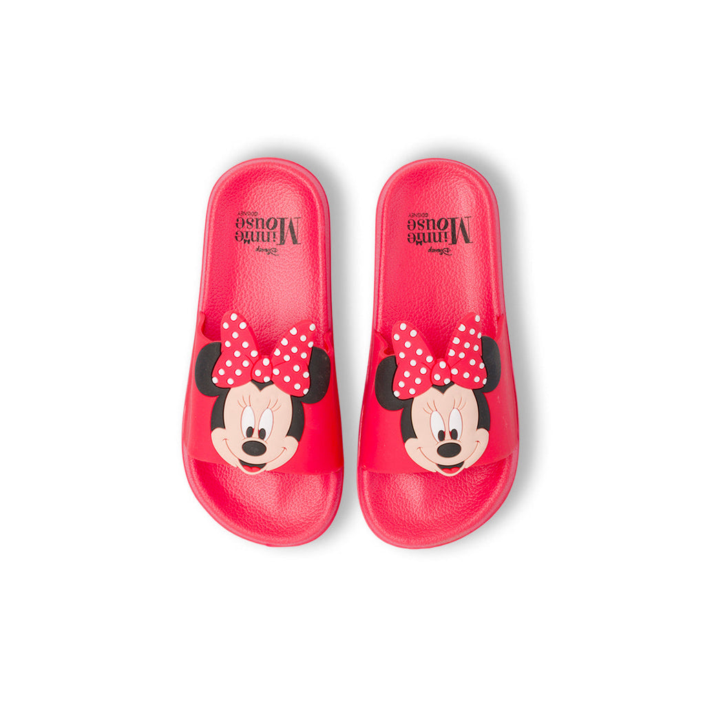 Ciabatte rosse da Bambina con singola fascia e stampa Minnie