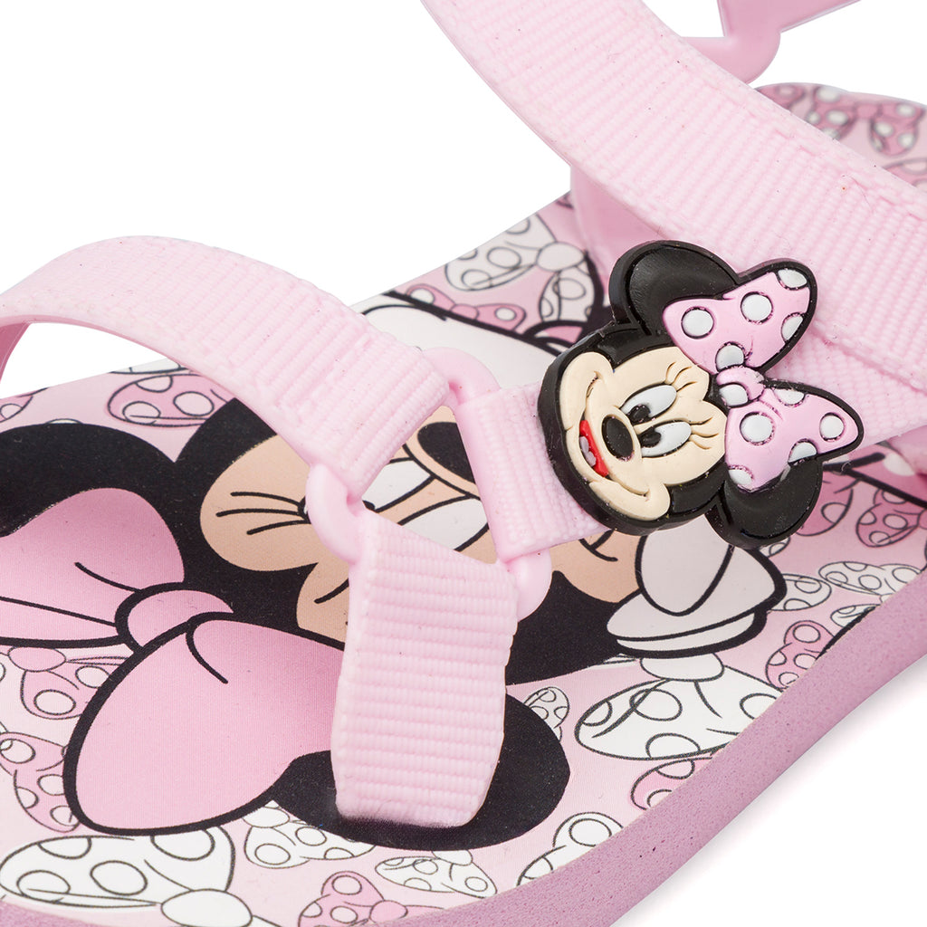 Sandali rosa da Bambina con strappi e stampa sulla suola Minnie