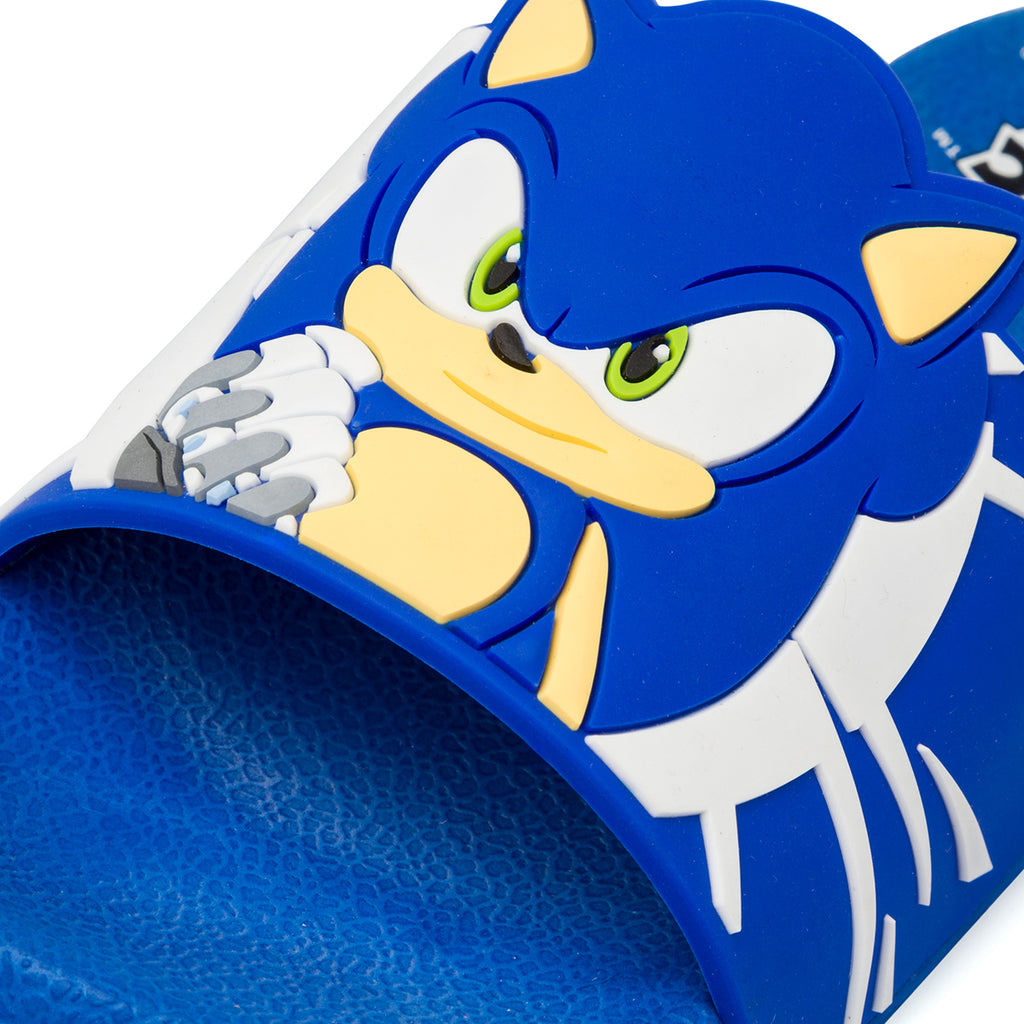 Ciabatte blu da Bambino con stampa realistica Sonic