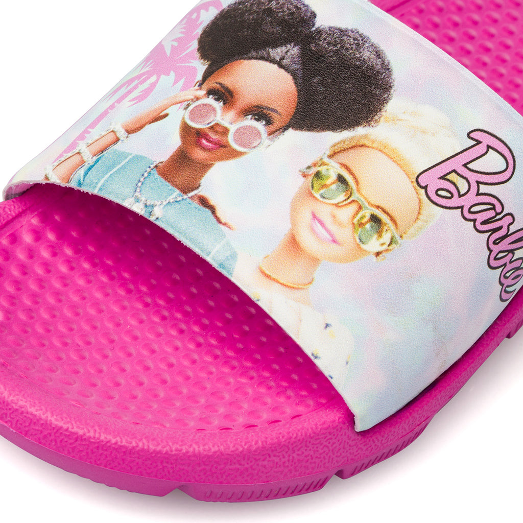 Ciabatte a fascia rosa da Bambina con stampa Barbie