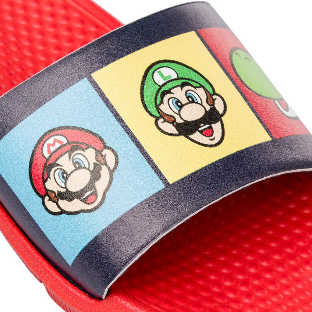 Ciabatte a fascia blu da Bambino con suola punterata Super Mario