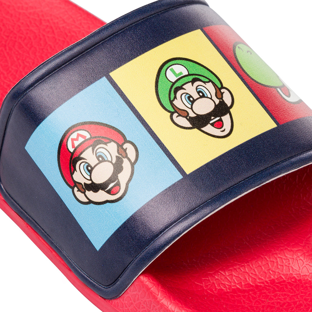 Ciabatte a fascia blu da Ragazzo con stampa Super Mario