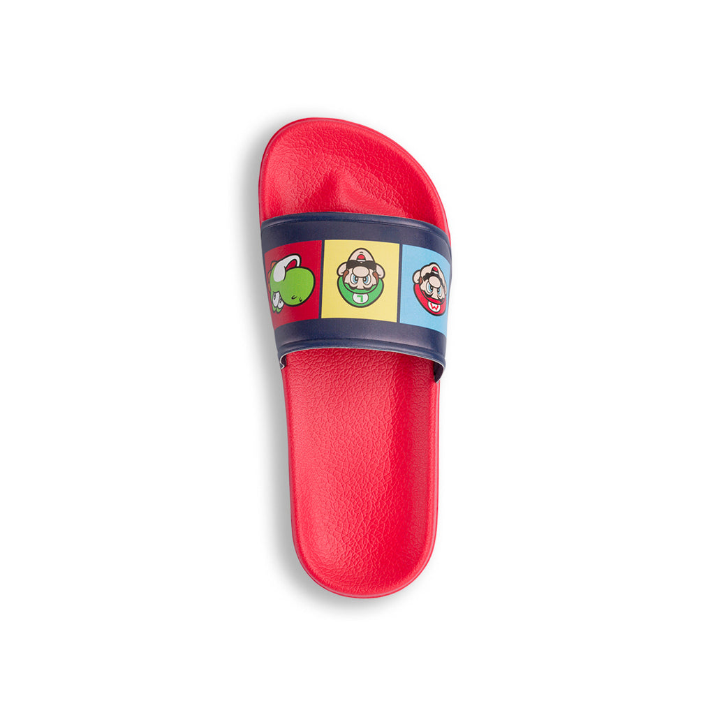 Ciabatte a fascia blu da Ragazzo con stampa Super Mario