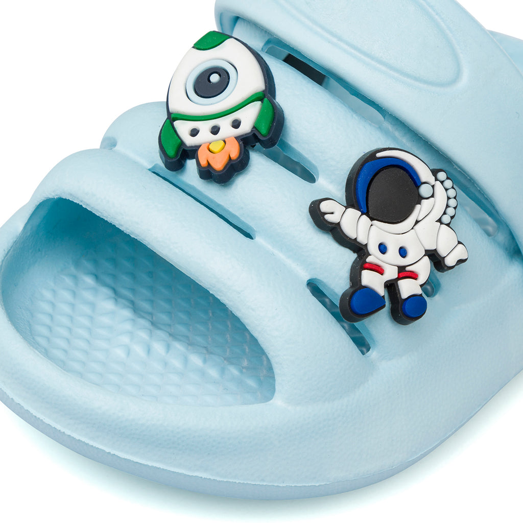 Ciabatte azzurre da Bambino Primi Passi con astronauta e razzo Hot Sand