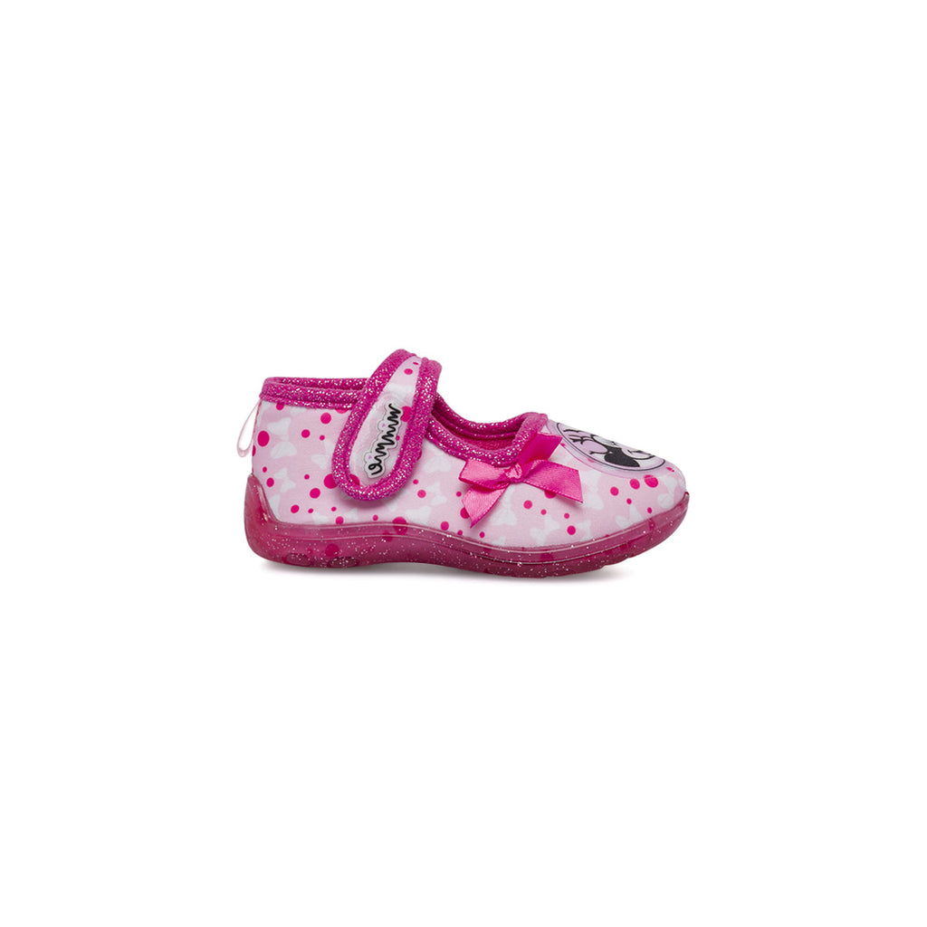 Scarpe Antiscivolo rosa da Bambina con fiocco Minnie