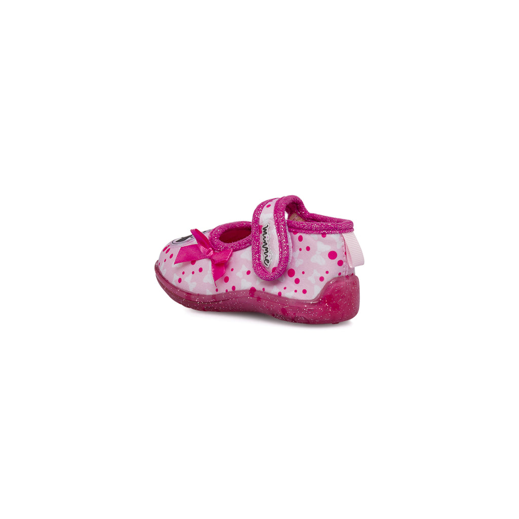 Scarpe Antiscivolo rosa da Bambina con fiocco Minnie