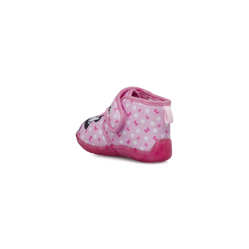 Scarpe Antiscivolo rosa da Bambina con chiusura a strappo Minnie
