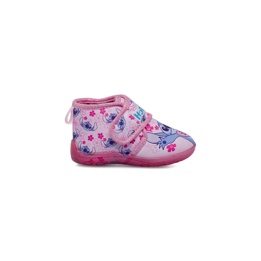 Scarpe Antiscivolo rosa da Bambina con glitter Stitch
