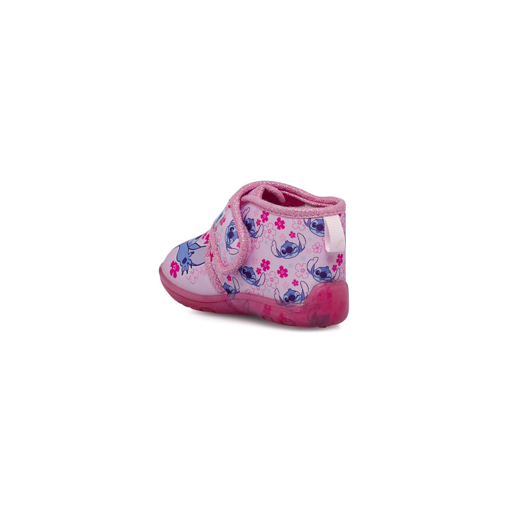 Scarpe Antiscivolo rosa da Bambina con glitter Stitch