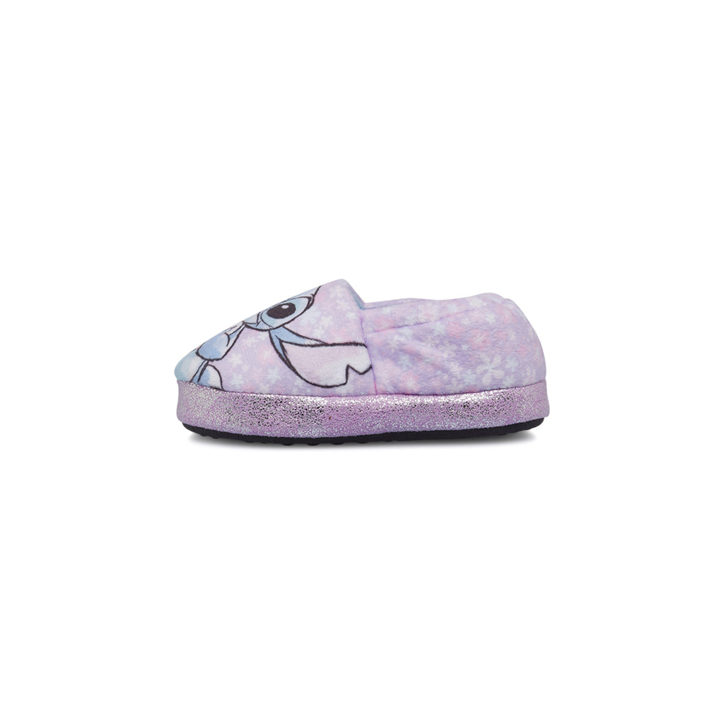 Pantofole Antiscivolo lilla da Bambina con glitter Stitch