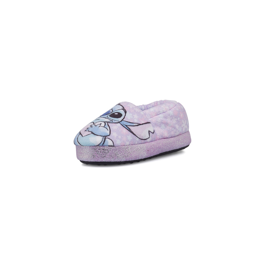 Pantofole Antiscivolo lilla da Bambina con glitter Stitch