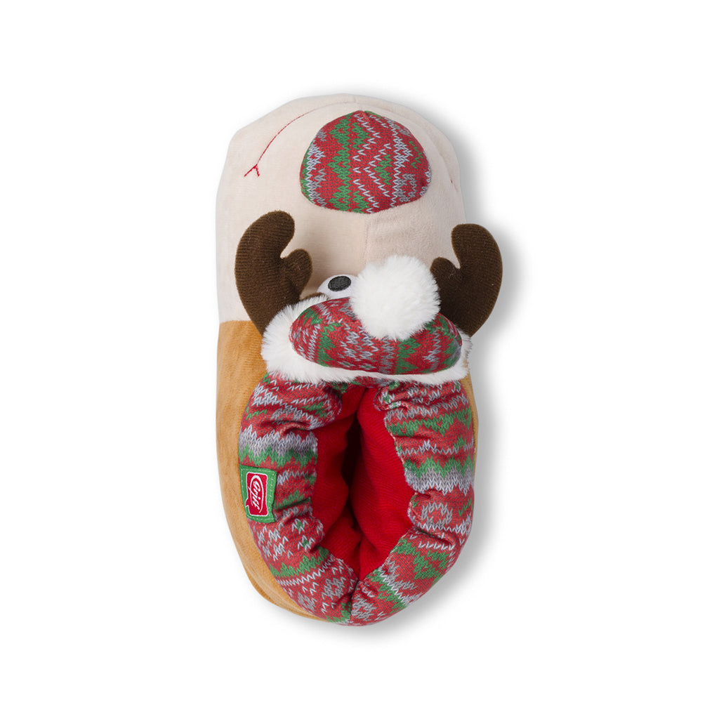 Pantofole da bambini Griff in tessuto peluche a forma di Renna Natale