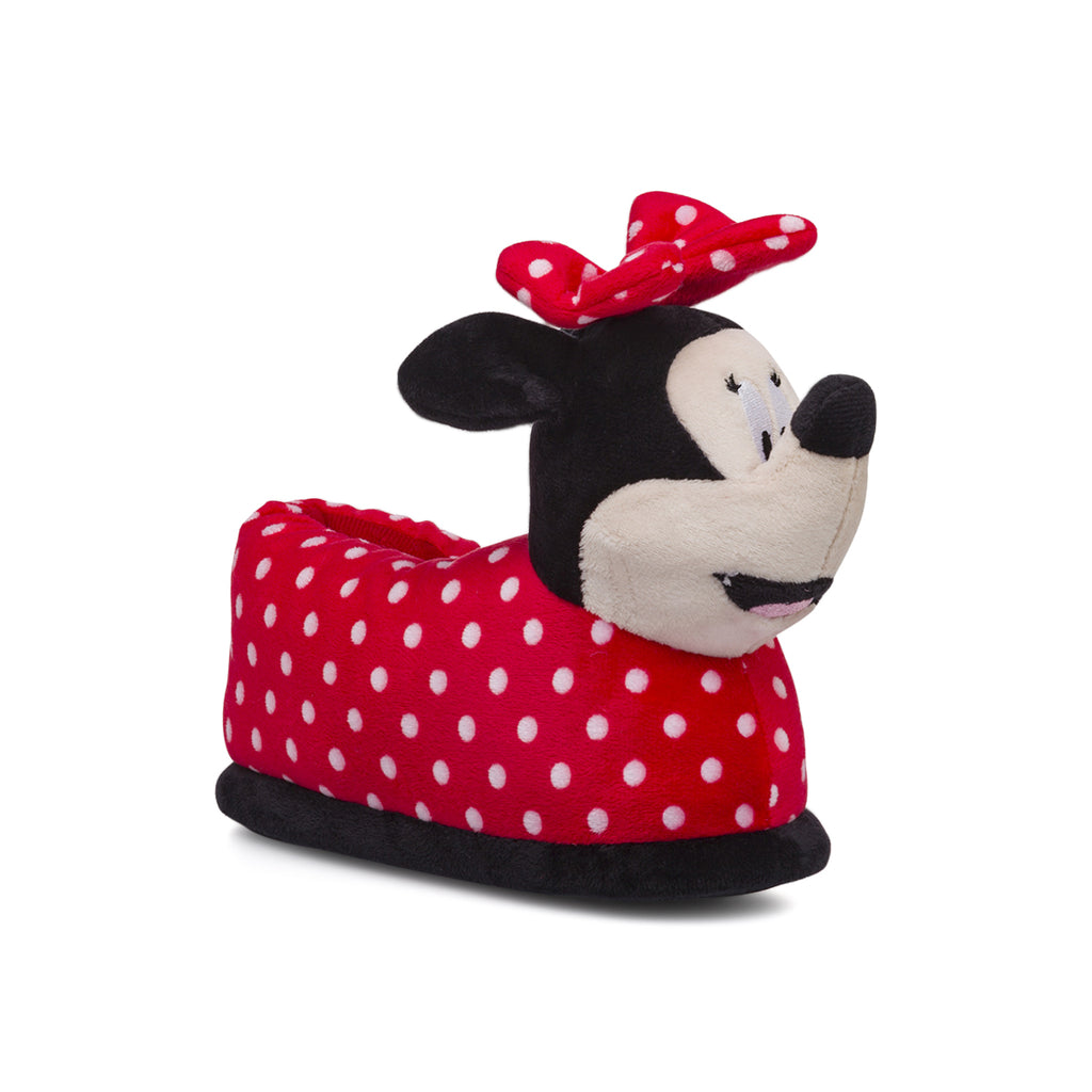 Pantofole Minnie rosse a pois da Bambina