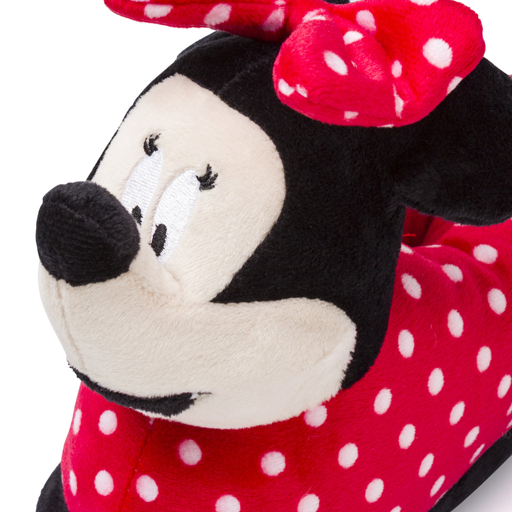 Pantofole Minnie rosse a pois da Bambina