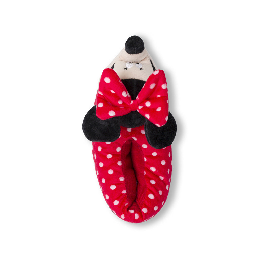 Pantofole Minnie rosse a pois da Bambina