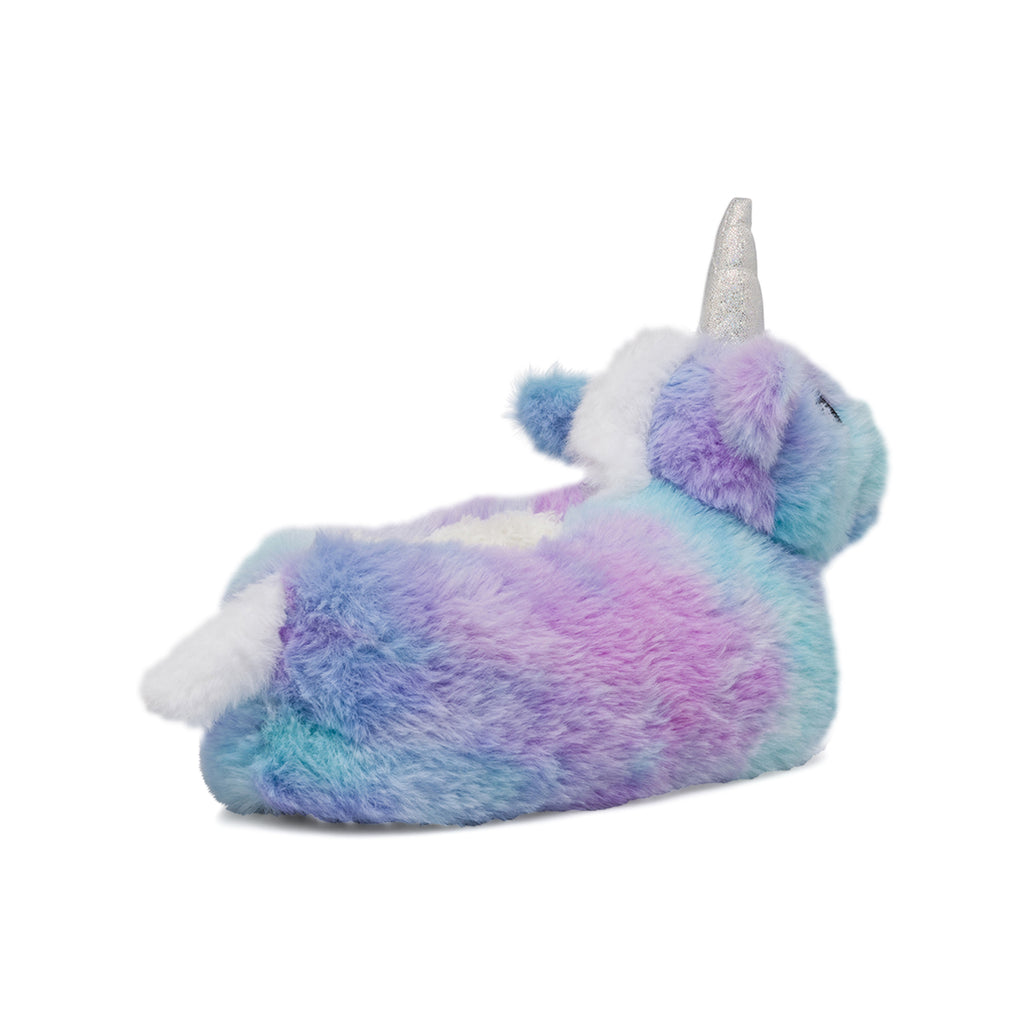Pantofole lilla e azzurro Morbide da Bambina Unicorno
