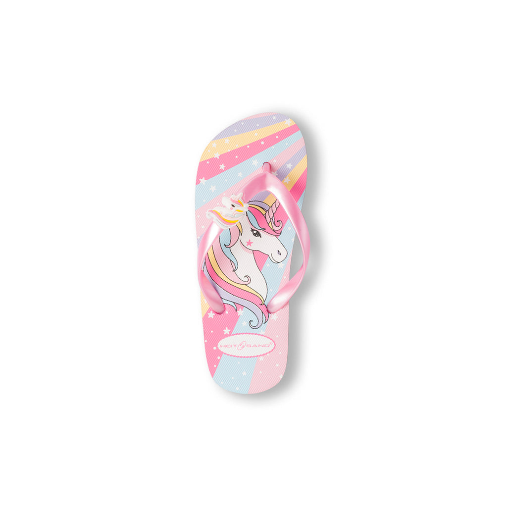 Ciabatte infradito da bambina multicolore con dettaglio Unicorno Hot Sand