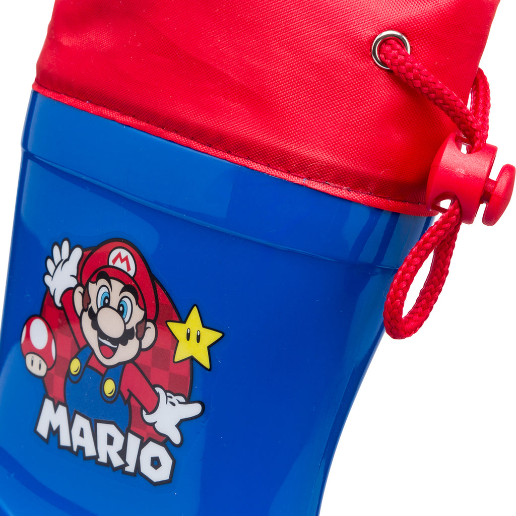 Stivali da pioggia blu e rossi da bambino Super Mario Kart