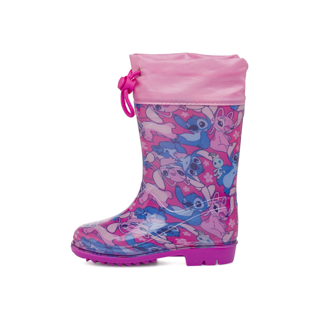 Stivali da pioggia fucsia da Bambina Stitch