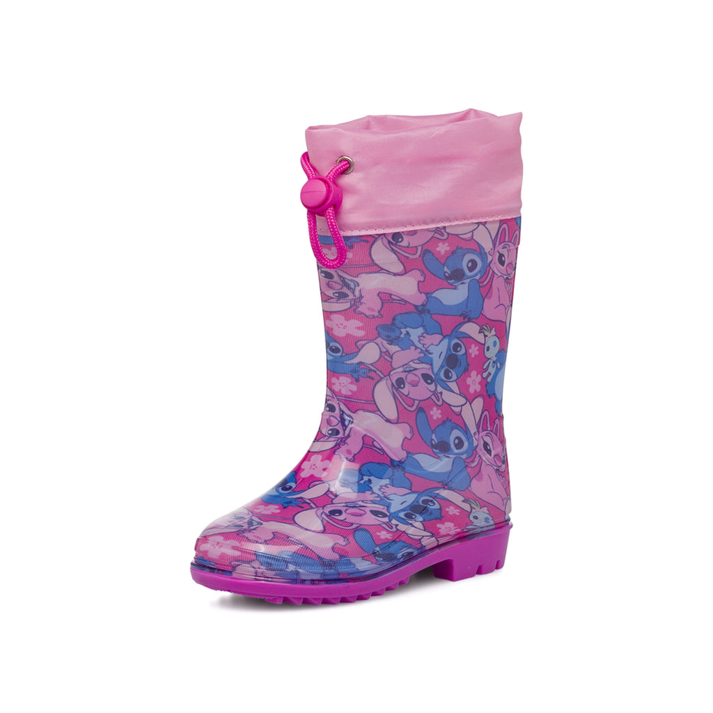 Stivali da pioggia fucsia da Bambina Stitch