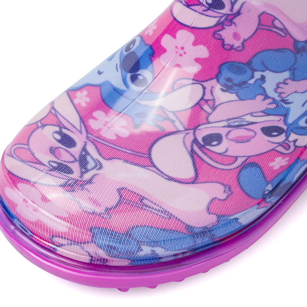 Stivali da pioggia fucsia da Bambina Stitch