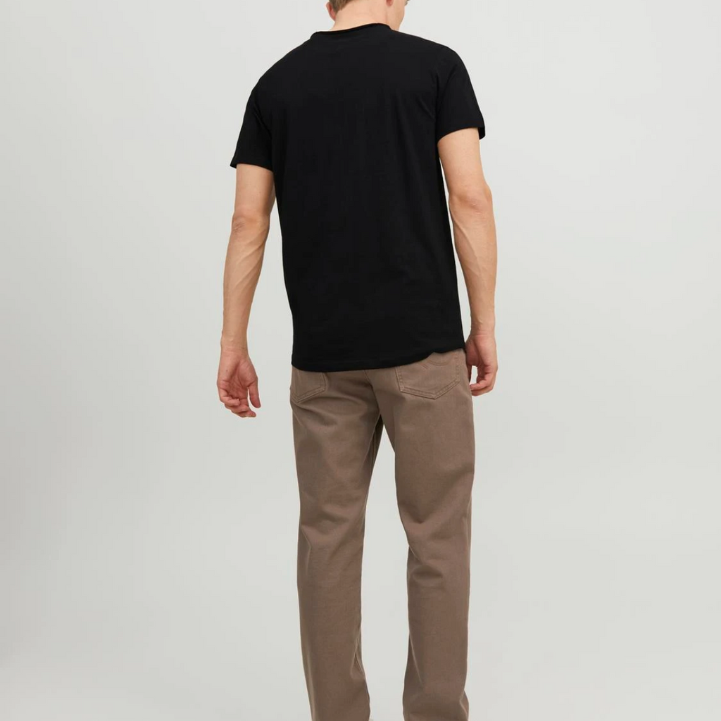 T-shirt da uomo nera in cotone Jack & Jones